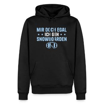 Snowboarden Wintersport Snowboarder - Männer Premium Bio Hoodie - Schwarz - Vorne - Nico (187cm)