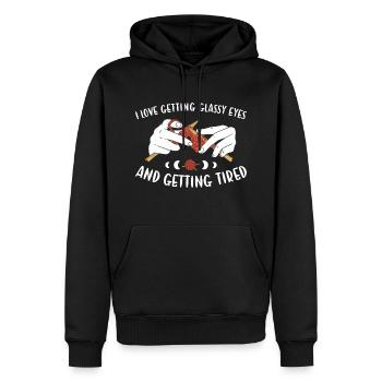 Aimer Gettin Yeux vitreux et se fatiguer tricoter - Sweat à capuche Premium bio Homme - noir - Devant - Nico (187cm)