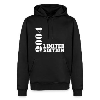 Limited edition 2004, birthday gift 2004 - Men’s Premium Organic Hoodie - black - Front - Nico (187cm)