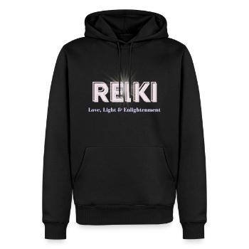 Reiki - Men’s Premium Organic Hoodie - black - Front - Nico (187cm)