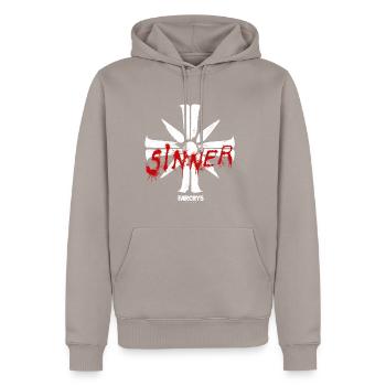 Far Cry 5 Eden's Gate Cross - Men’s Premium Organic Hoodie - taupe - Front - Nico (187cm)