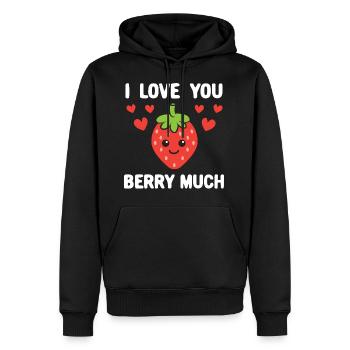 Liebe dich Berry viel Kleidung Geschenk für ihn sie - Männer Premium Bio Hoodie - Schwarz - Vorne - Nico (187cm)