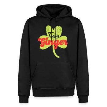 Team Ginger Redhead Irish Red Orange Hair Haired - Men’s Premium Organic Hoodie - black - Front - Nico (187cm)