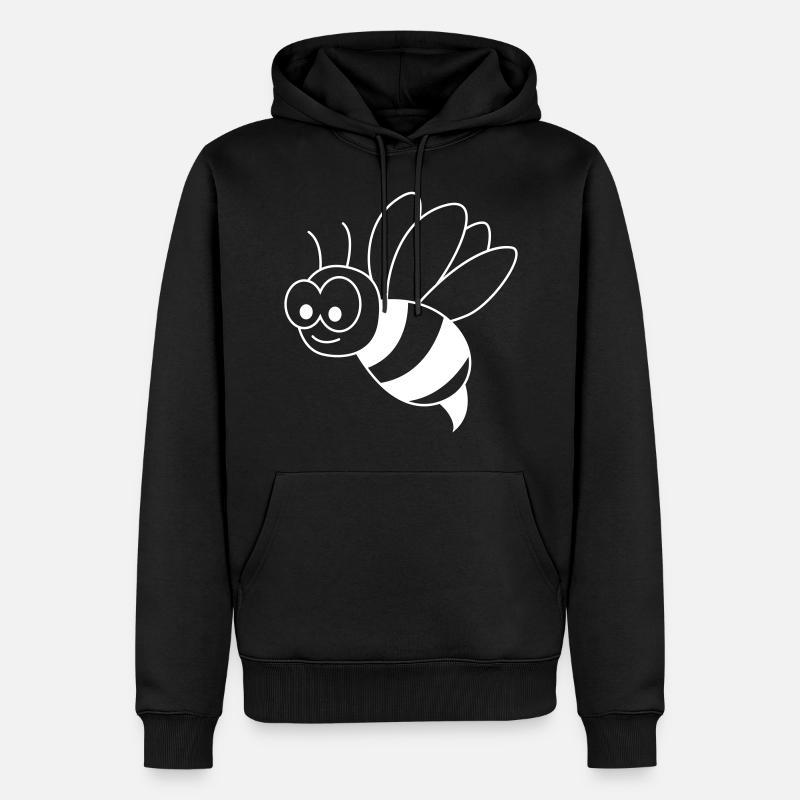 Honey Bee Comic Animal - Sweat à capuche Premium bio Homme - noir