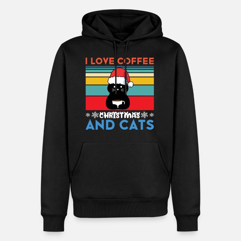 Kaffee - Männer Premium Bio Hoodie - Schwarz