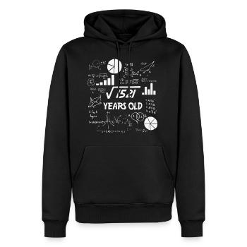 Square Root of 1521 | 39 Birthday Math 39 Years - Männer Premium Bio Hoodie - Schwarz - Vorne - Nico (187cm)
