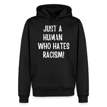 Fck Nzs Against Racism Cadeau - Sweat à capuche Premium bio Homme - noir - Devant - Nico (187cm)