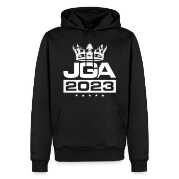 Jga 2023 Enterrement de vie de garçon - Sweat à capuche Premium bio Homme - noir - Devant - Nico (187cm)