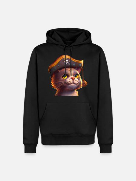 Pirate Cat Cat Pirate - Men’s Premium Organic Hoodie - black
