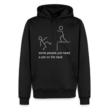 Manche Leute brauchen Klaps auf die Schulter - Männer Premium Bio Hoodie - Schwarz - Vorne - Nico (187cm)