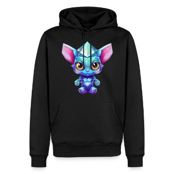 Polygones Alien Mythical Creatures - Couleurs de l’arc-en-ciel & - Sweat à capuche Premium bio Homme - noir - Devant - Nico (187cm)