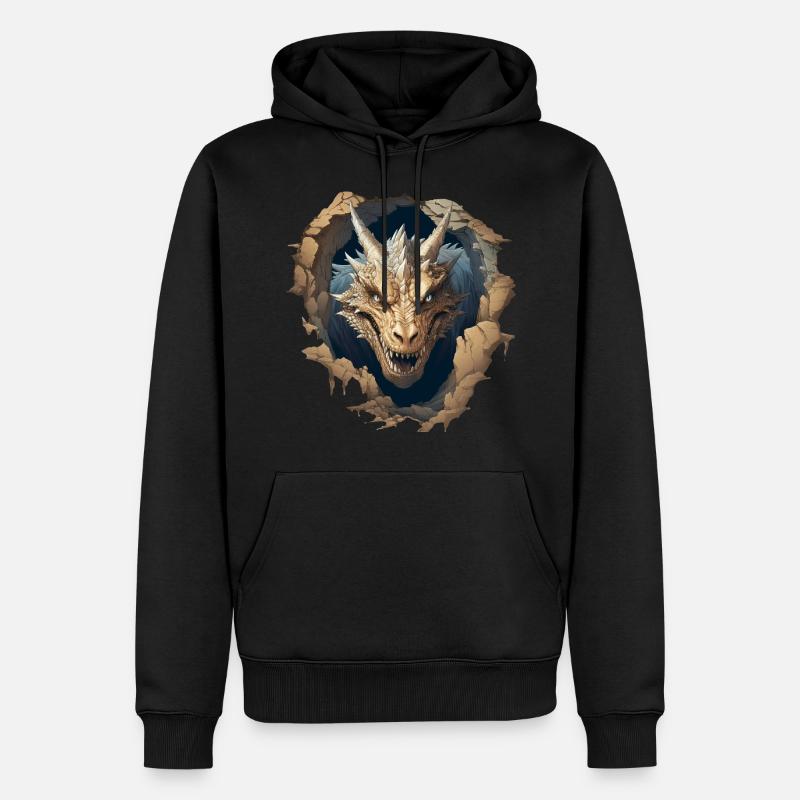 Cool Dragon - Sweat à capuche Premium bio Homme - noir