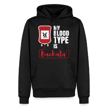 Bachata cadeau danse latine danseuse - Sweat à capuche Premium bio Homme - noir - Devant - Nico (187cm)