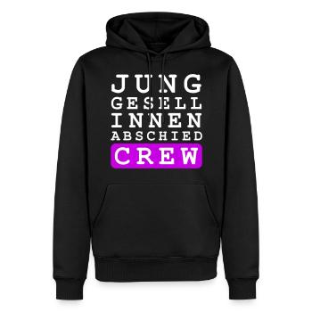 Junggesellinnenabschied Crew Junggesellin - Männer Premium Bio Hoodie - Schwarz - Vorne - Nico (187cm)