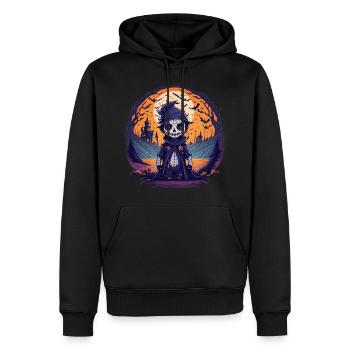 Gruseliges Halloween-party-kostüm Zombie - Sweat à capuche Premium bio Homme - noir - Devant - Nico (187cm)