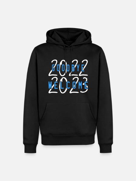 welcome 2023 - Men’s Premium Organic Hoodie - black