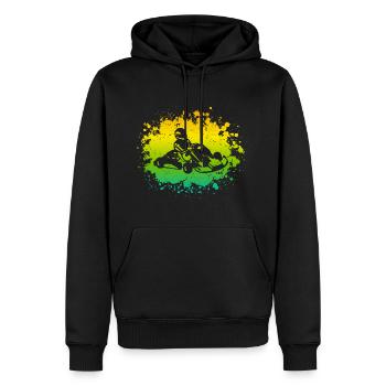 Go Kart Kartfahrer Gokart Motorsport Go-Kart - Männer Premium Bio Hoodie - Schwarz - Vorne - Nico (187cm)
