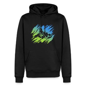 Go Kart Motorsport Kart Driver Go-Kart Go-Kart - Sweat à capuche Premium bio Homme - noir - Devant - Nico (187cm)