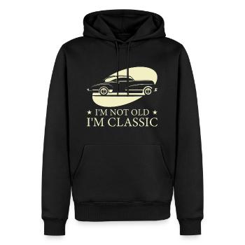I'm Not Old I'm Classic - Sweat à capuche Premium bio Homme - noir - Devant - Nico (187cm)