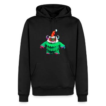 Monstre de Noël Le monstre de Xma - Sweat à capuche Premium bio Homme - noir - Devant - Nico (187cm)