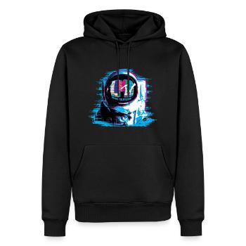 MTV Astronaut With MTV Logo - Men’s Premium Organic Hoodie - black - Front - Nico (187cm)