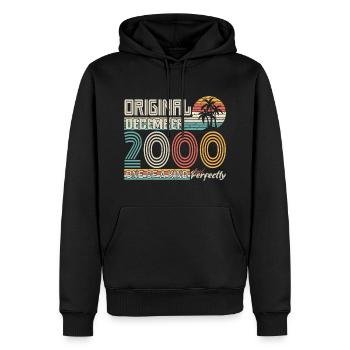 December 2000 Birthday December 2000 Gift - Men’s Premium Organic Hoodie - black - Front - Nico (187cm)