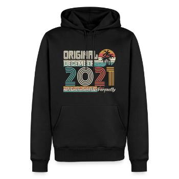 Dezember 2021 Geburtstag Dezember 2021 Geschenk - Männer Premium Bio Hoodie - Schwarz - Vorne - Nico (187cm)