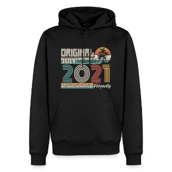 Juli 2021 Geburtstag Juli 2021 Geschenk - Männer Premium Bio Hoodie - Schwarz - Vorne - Nico (187cm)