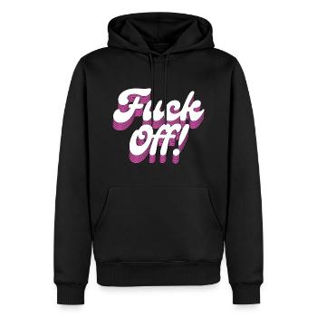 Fuck Off! - Männer Premium Bio Hoodie - Schwarz - Vorne - Nico (187cm)