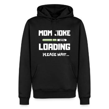 MUTTER WITZ LADEN - Männer Premium Bio Hoodie - Schwarz - Vorne - Nico (187cm)