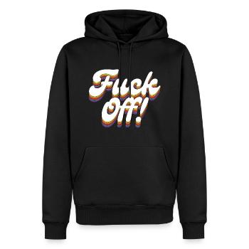 Fuck Off! - Männer Premium Bio Hoodie - Schwarz - Vorne - Nico (187cm)