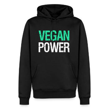 Vegan Vegetarian Saying Sayings Gift Idea - Men’s Premium Organic Hoodie - black - Front - Nico (187cm)