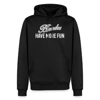 Blondes Have More Fun 1 - Farbwechsel - Männer Premium Bio Hoodie - Schwarz - Vorne - Nico (187cm)