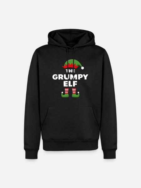 The Grumpy Elf - Men’s Premium Organic Hoodie - black