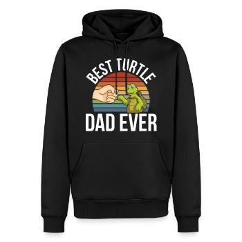 Les dictons de tortue | Cadeau reptiles pour animaux de compagnie - Sweat à capuche Premium bio Homme - noir - Devant - Nico (187cm)