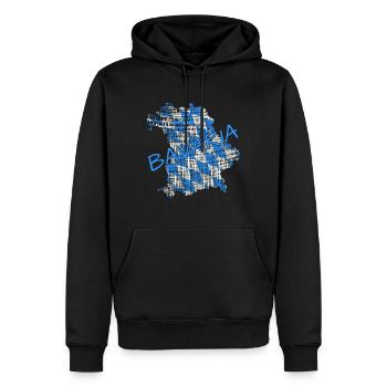 Bavaria Bayern - Männer Premium Bio Hoodie - Schwarz - Vorne - Nico (187cm)