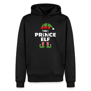 Le Prince Elfe - Sweat à capuche Premium bio Homme - noir - Devant - Nico (187cm)