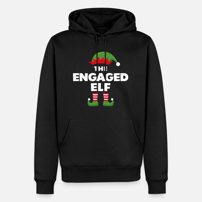 The Engaged Elf - Men’s Premium Organic Hoodie - black