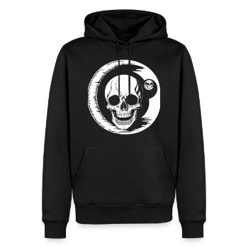 Horror Skull Skull Art Skull Gothic Heavy Metal - Men’s Premium Organic Hoodie - black - Front - Nico (187cm)