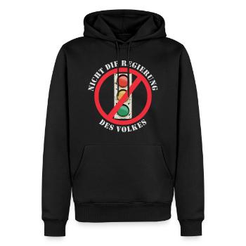 Ampel Nicht die Regierung des Volkes - Männer Premium Bio Hoodie - Schwarz - Vorne - Nico (187cm)