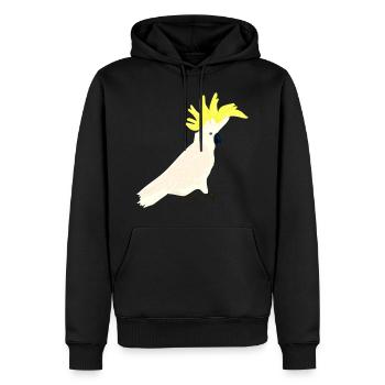 Cockatoo, Parrot, Bird, Yellow-crested Cockatoo - Men’s Premium Organic Hoodie - black - Front - Nico (187cm)