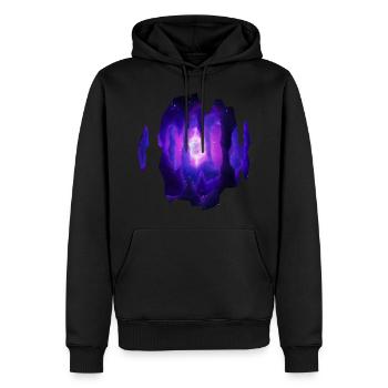 Mystic Cave Aquarellmalerei - Männer Premium Bio Hoodie - Schwarz - Vorne - Nico (187cm)
