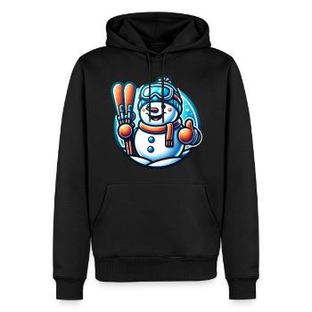 Ski bonhomme de neige - Sweat à capuche Premium bio Homme - noir - Devant - Nico (187cm)