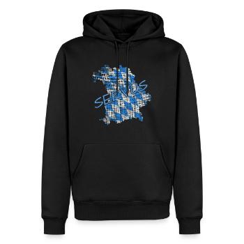 Bayern - Männer Premium Bio Hoodie - Schwarz - Vorne - Nico (187cm)