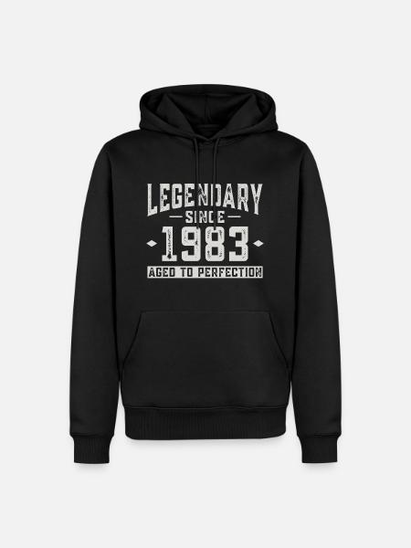 Legendary since 1983 - Men’s Premium Organic Hoodie - black