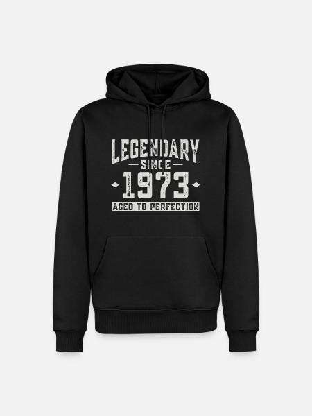 Legendary since 1973 - Men’s Premium Organic Hoodie - black