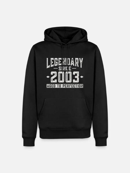 Legendär seit 2003 - Männer Premium Bio Hoodie - Schwarz