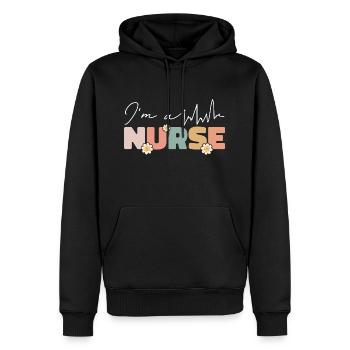 Je Suis Une Infirmière Cadeau Infirmière - Sweat à capuche Premium bio Homme - noir - Devant - Nico (187cm)