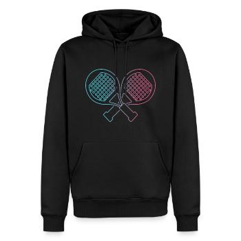 Raquette de padel Padel Joueur padel tennis - Sweat à capuche Premium bio Homme - noir - Devant - Nico (187cm)