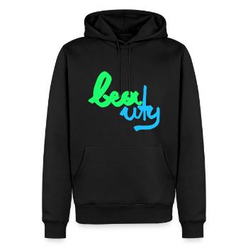 Beauty - Men’s Premium Organic Hoodie - black - Front - Nico (187cm)